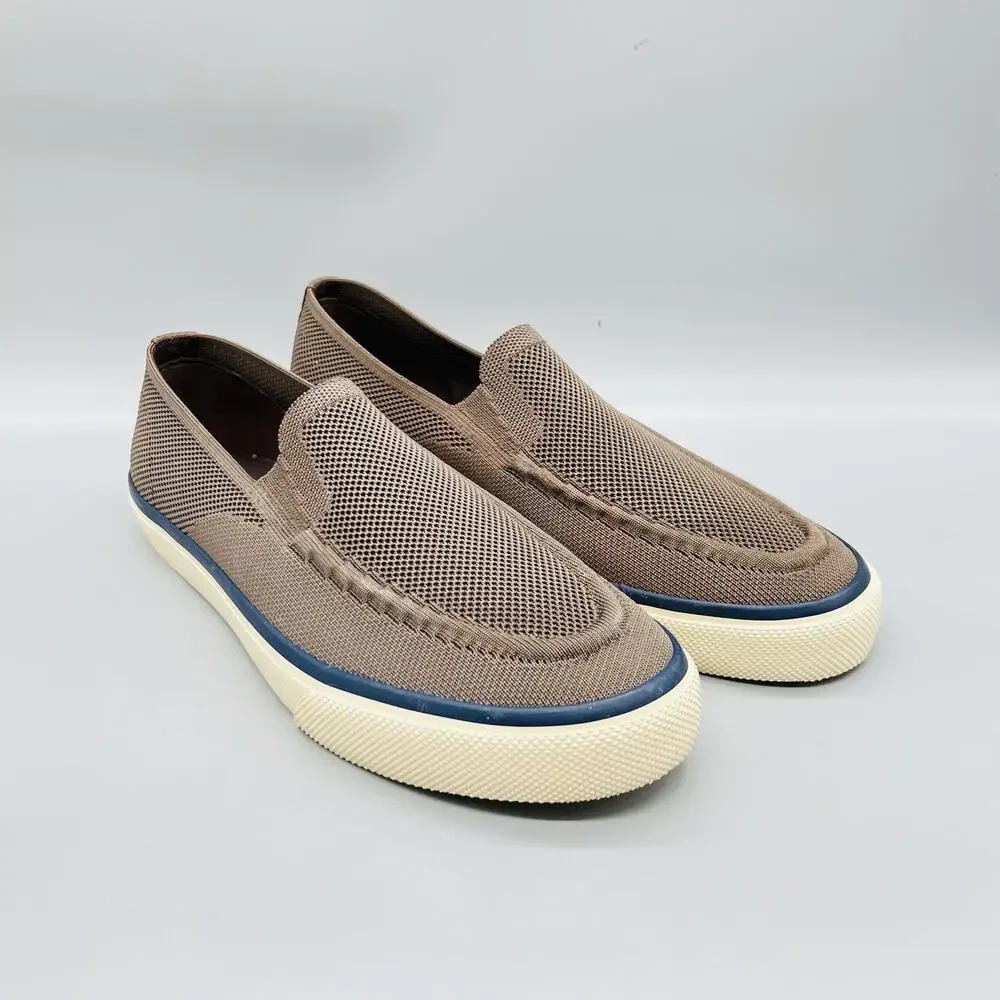 Sperry Shoes Mens 10 Brown Knit Mesh Fly Bridge Slip On Casual Sneakers Comfort